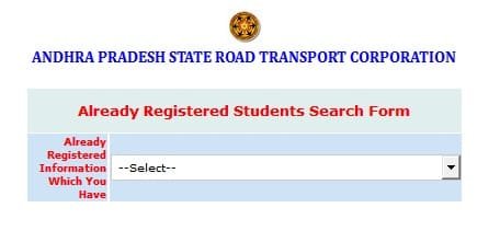 Search Already Registered Students