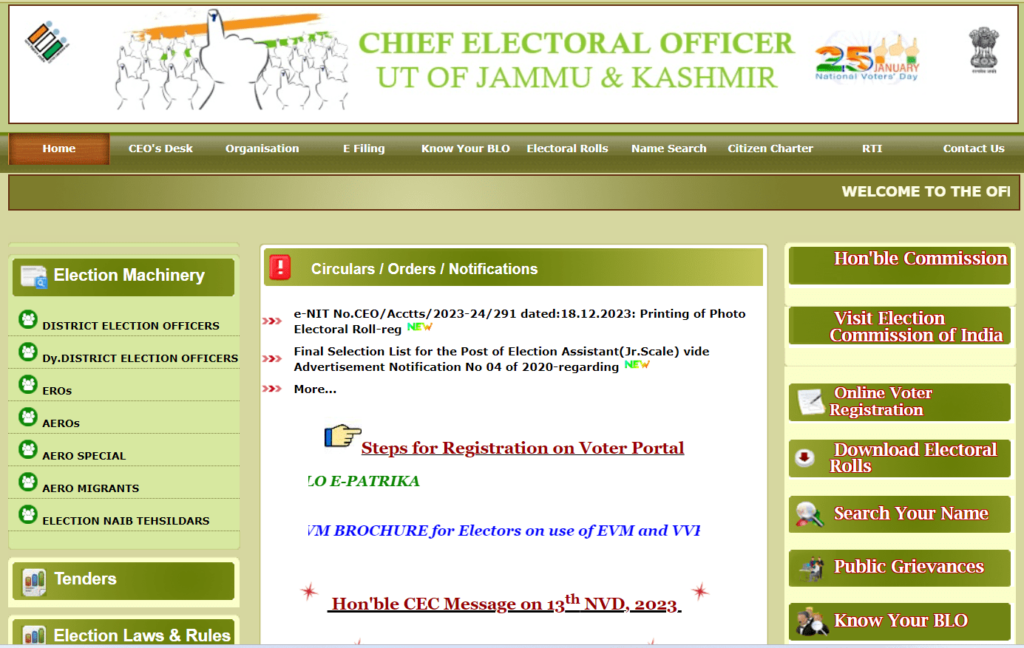 J&K Voter List 2024 Check Your In Voter List & Pdf Download