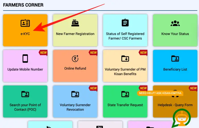 PM Kisan e-KYC